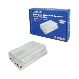 3.5&quot; LogiLink Enclosure USB3.0 / SATA / Zilver