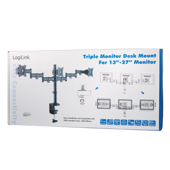 Desk Mount Triple LogiLink 13&quot;-27&quot; 