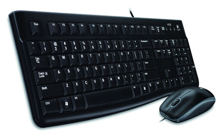 BE DT Logitech MK120 Zwart bedraad (Belgische layout)