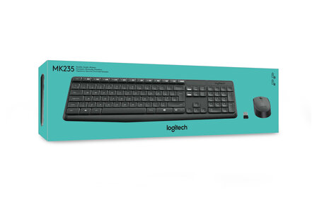 BE DT Logitech MK235 Zwart Wireless (Belgische layout)