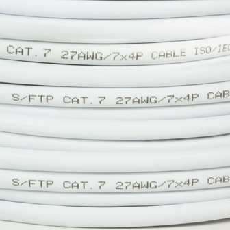 Cat7 Patch 50m. S/FTP Grijs LogiLink AWG27 Cu