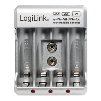 Logilink Universeel lader 4x AA of 4x AAA en 1x 9V