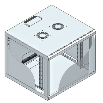 Wandkast 15U 600x 560mm 0 Watt Zwart LogiLink