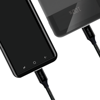 USB 2.0 C  USB-C 0.30m LogiLink Zwart