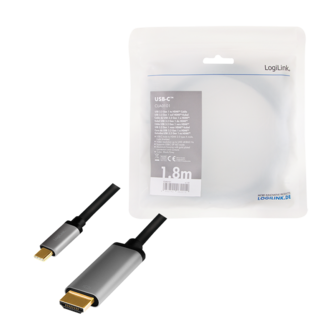 USB 3.2 Gen2 C --&gt; HDMI 1.80m LogiLink 4K