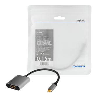 USB 3.2 Gen1 C --&gt; HDMI(F) 0.15m LogiLink 4K