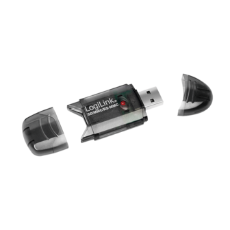 USB2.0 LogiLink Micro-SD / SDHC / MMC / RS-MMC Zwart