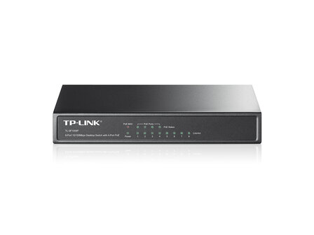 TP-Link - 8Port Unmanaged 10/100Mbps, 4xPoE