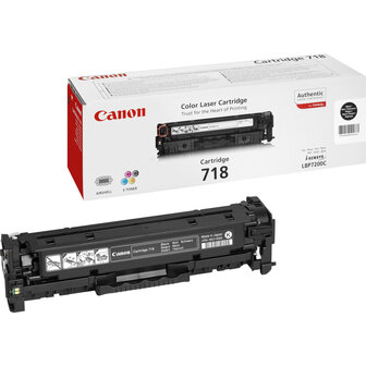 Canon 718BK Zwart 3.400 pagina`s (Origineel)