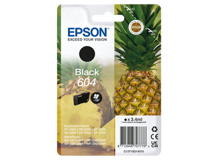 Epson 604 Singlepack Zwart 3,4ml (Origineel) pineapple