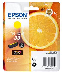 Epson T3344 Geel 4,5ml (Origineel) oranges