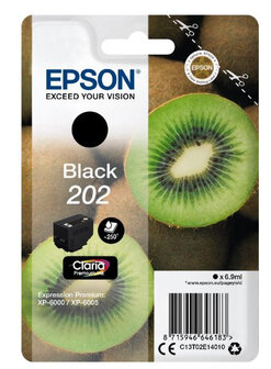 Epson 202 Claria Premium Zwart 6,9ml (Origineel) kiwi