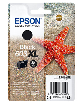 Epson 603XL Singlepack Zwart 8,9ml (Origineel) starfish