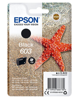 Epson 603 Singlepack Zwart 3,4ml (Origineel) starfish