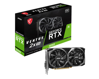 3050 MSI RTX VENTUS 2X XS OC 8GB DP/HDMI/DVI