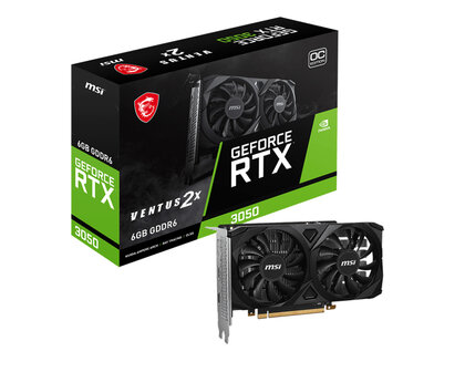 3050 MSI RTX VENTUS 2X OC 6GB DP/2xHDMI