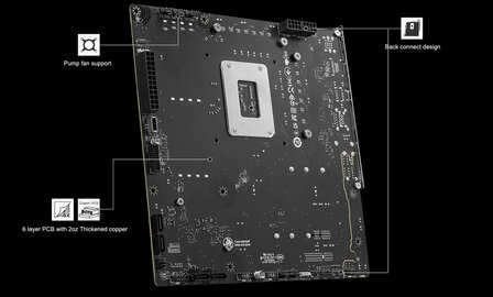 MSI 1700 B760M PROJECT ZERO - back-connect