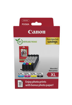 Canon (S) CLI-571XL B/C/M/Y ValuePack 44,0ml (Origineel