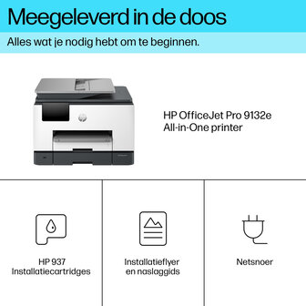 HP OfficeJet Pro 9132e AIO / WLAN /LAN /FAX / Wit-Zwart