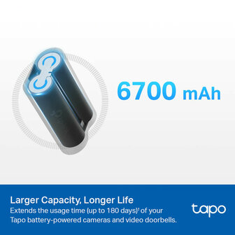 TP-Link Tapo A100 Battery Pack 6700mA/3,6V/micro USB.