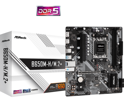 ASRock AM5 B650M-H/M.2+ - DDR5/M.2/DP/HDMI/&micro;ATX