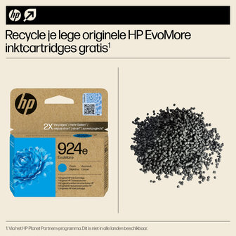 HP No.924e Cyaan EvoMore 800 pagina`s (Origineel)