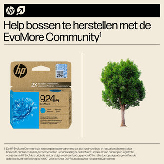 HP No.924e Cyaan EvoMore 800 pagina`s (Origineel)