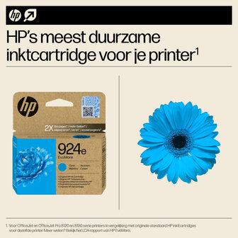 HP No.924e Cyaan EvoMore 800 pagina`s (Origineel)