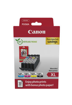 Canon (T) CLI-581XL BK/C/M/Y ValuePack 33,2ml (Origineel