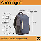 Tas 15,6&quot; HP Travel Backpack Grijs