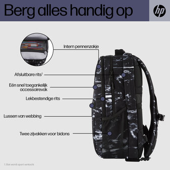 Tas 15,6&quot; HP Campus XL Backpack Marble Stone