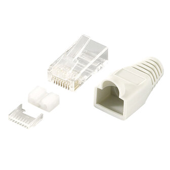 Patchstekker RJ45 Cat5e Shielded 10st LogiLink Zwart