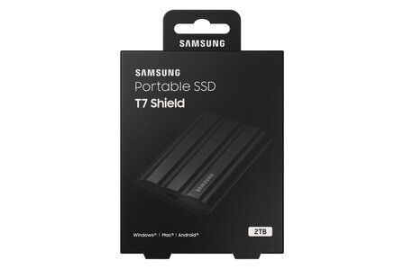 2TB Samsung T7 Shield NVMe/Zwart/USB-C/1050/1000