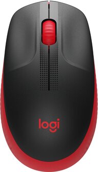 Logitech M190 Optical USB Zwart-Rood Retail Wireless