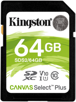 SDXC Card 64GB Kingston UHS-I Canvas Select Plus