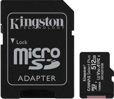 SDXC Card Micro 512GB Kingston UHS-I Canvas Select Plus