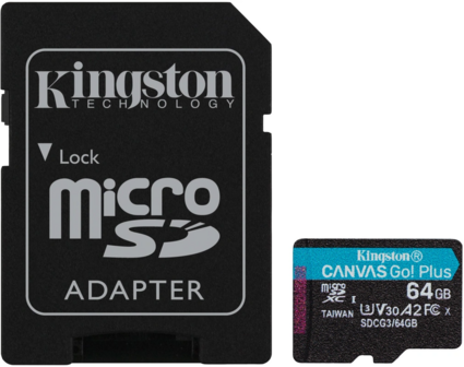 SDXC Card Micro 64GB Kingston UHS-I U3 Canvas Go! Plus