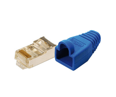 Patchstekker RJ45 Cat5e Shielded 10st LogiLink Blauw