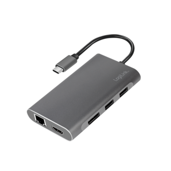 Docking Station Logilink USB-C, 100W, 4K, 8 Port