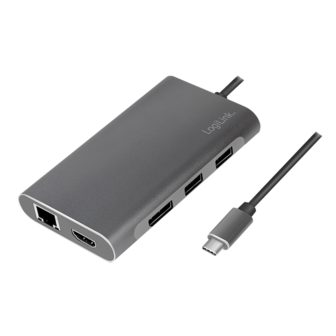 Docking Station Logilink USB-C, 100W, 4K, 8 Port