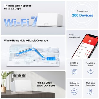 MERCUSYS Mesh HALO H47BE - BE9300 2.5Gbps set van 2