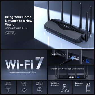 MERCUSYS MR47BE - BE9300 2.5Gbps