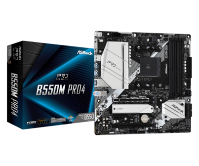 ASRock AM4 B550M Pro4 - DDR4/M.2/DP/HDMI/VGA/&micro;ATX