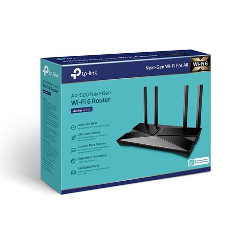 TP-Link Archer AX10 5PSW 1xWAN 4x LAN 1201Mbps.