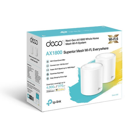 TP-Link Deco X20 - AXE1800 Mesh WiFi6 System.