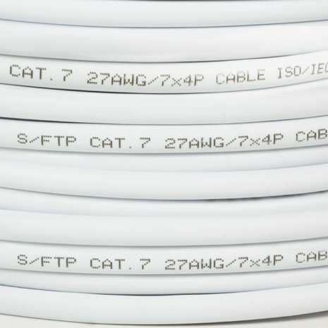 Cat7 Patch 50m. S/FTP Grijs LogiLink AWG27 Cu