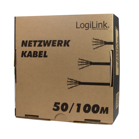 Cat7 Patch 50m. S/FTP Grijs LogiLink AWG27 Cu