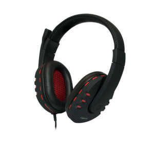 LogiLink Stereo Headset met Microphone zwart/rood