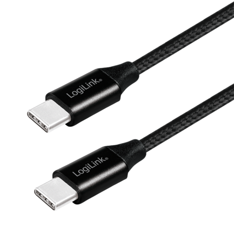 USB 2.0 C  USB-C 0.30m LogiLink Zwart