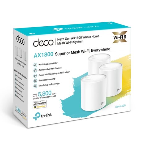 TP-Link Deco X20 - AXE1800 Mesh WiFi6 System.